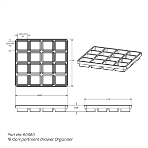 50060 | 16 Compartment Drawer Organizer